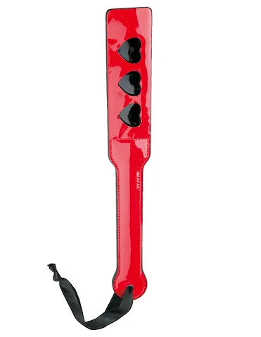 WhipSmart Heartbreaker Red Spanking Paddle - Heart Shaped Imprint