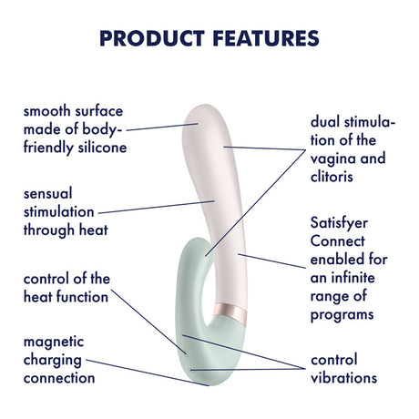 Satisfyer Heat Wave Mint | App Controlled |Heating Function | G-spot & Clit Stimulation