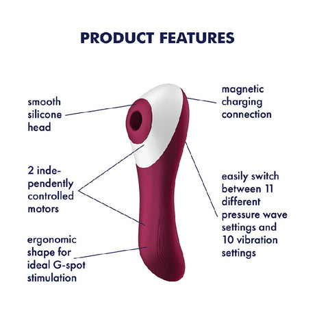 Satisfyer Dual Crush | Air Pulse + Vibration + G-Spot Stimulator | Dual Motors