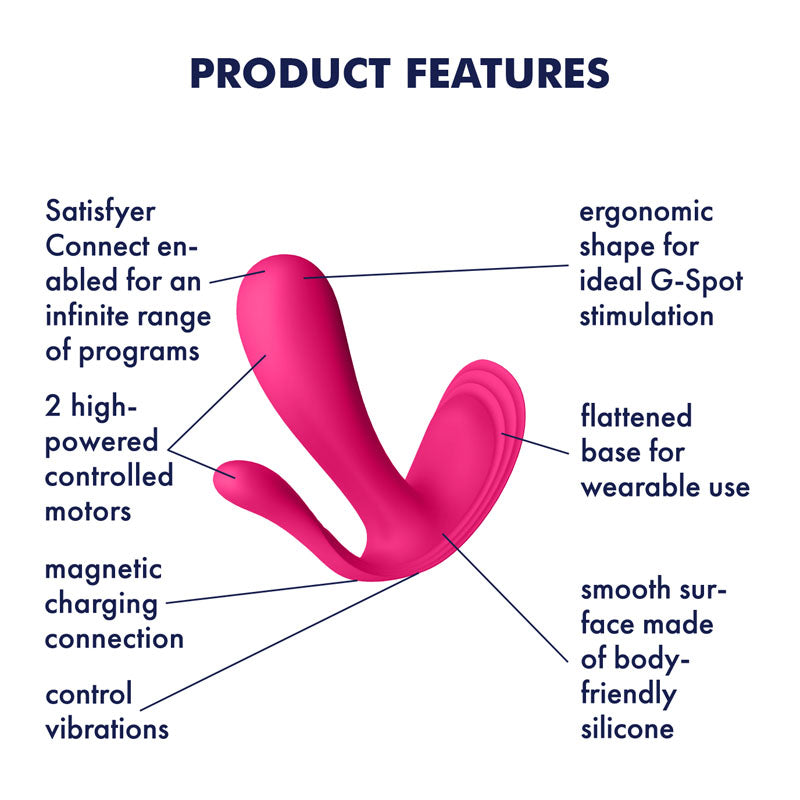 Satisfyer Top Secret+ Red – App-Controlled Wearable Vibrator