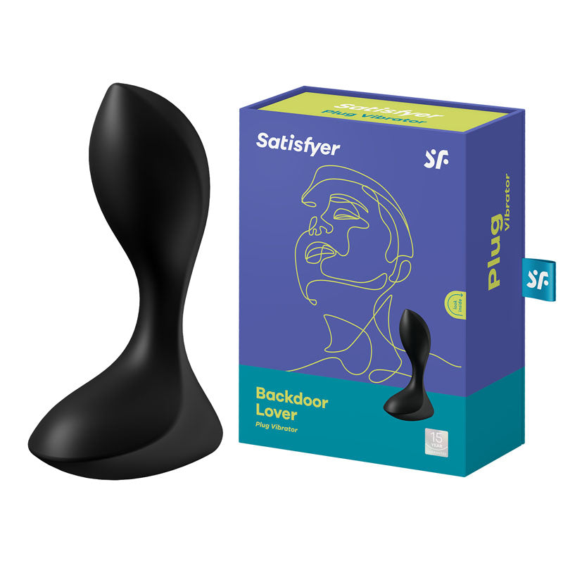 Satisfyer Backdoor Lover Black | Vibrating A-Hole Plug | 12 Vibrations Settings