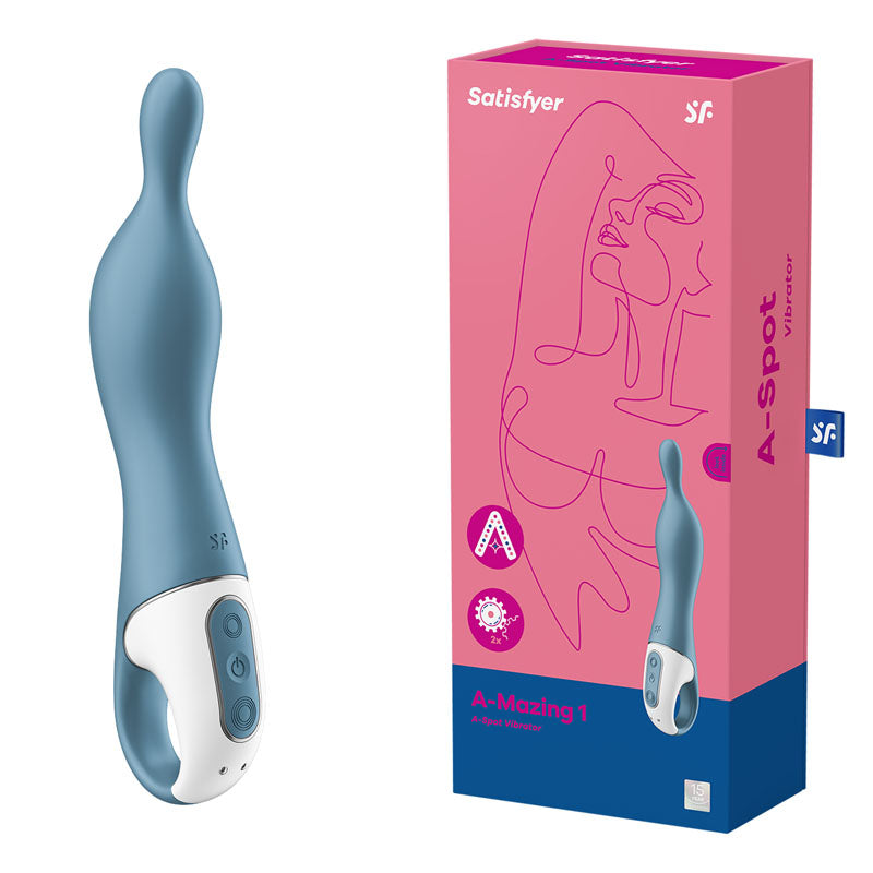 Satisfyer A-Mazing Blue | A-spot & G-spot Vibrator | Dual Powerful Motor & 12 Vibration Settings