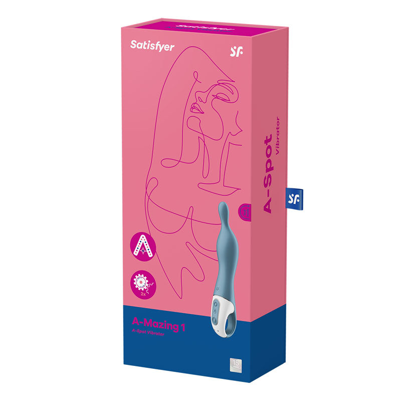 Satisfyer A-Mazing Blue | A-spot & G-spot Vibrator | Dual Powerful Motor & 12 Vibration Settings