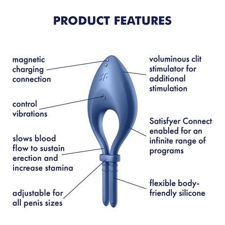 Satisfyer Bullseye Adjustable Cock Ring - App-Controlled