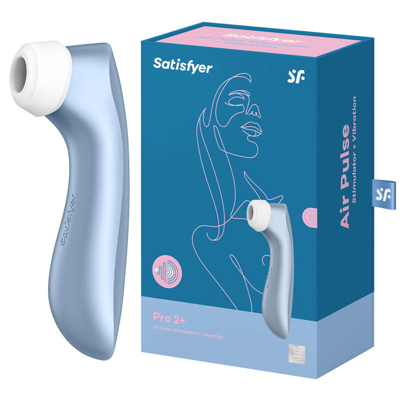 Satisfyer Pro 2+ Blue | Air Pulse + Vibration | Waterproof & Body-Safe Silicone