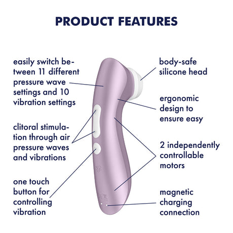 Satisfyer Pro 2+ Air Pulse + Vibration (Purple)