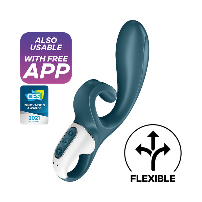 Satisfyer Hug Me – Flexible G-Spot and Rabbit Vibrator with App Control (Blue)