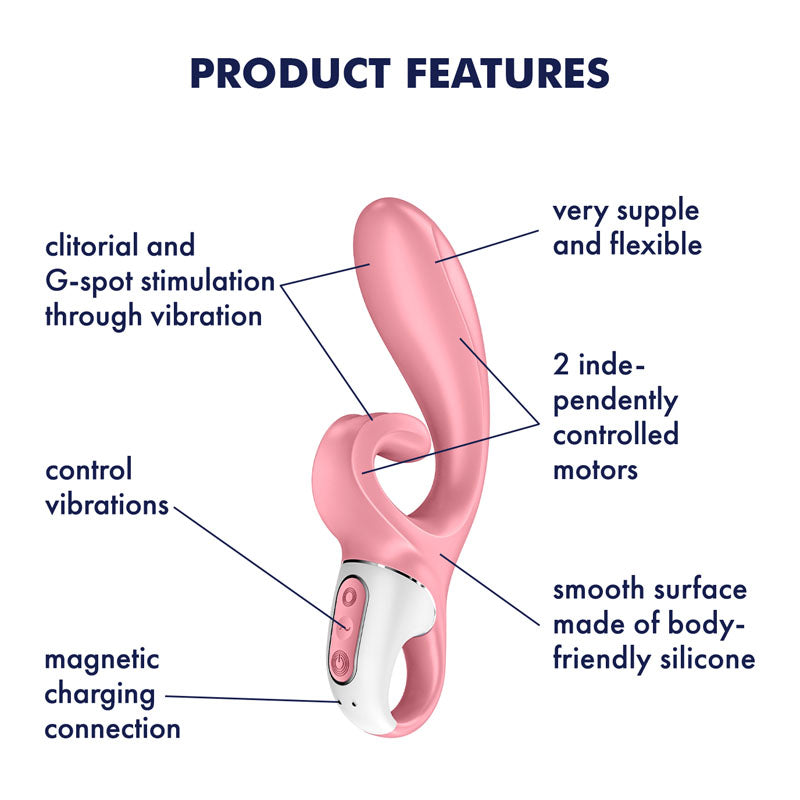 Satisfyer Hug Me – Flexible G-Spot and Rabbit Vibrator with App Control (Pink)