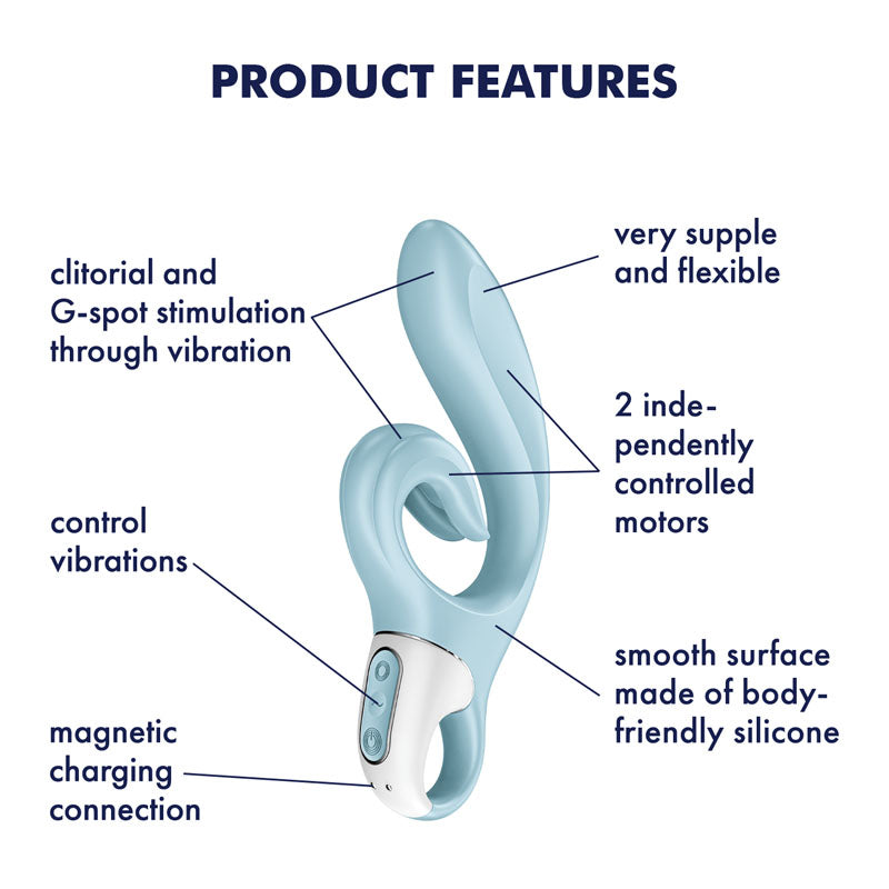 Satisfyer Love Me – Flexible G-Spot & Rabbit Vibrator (Blue)