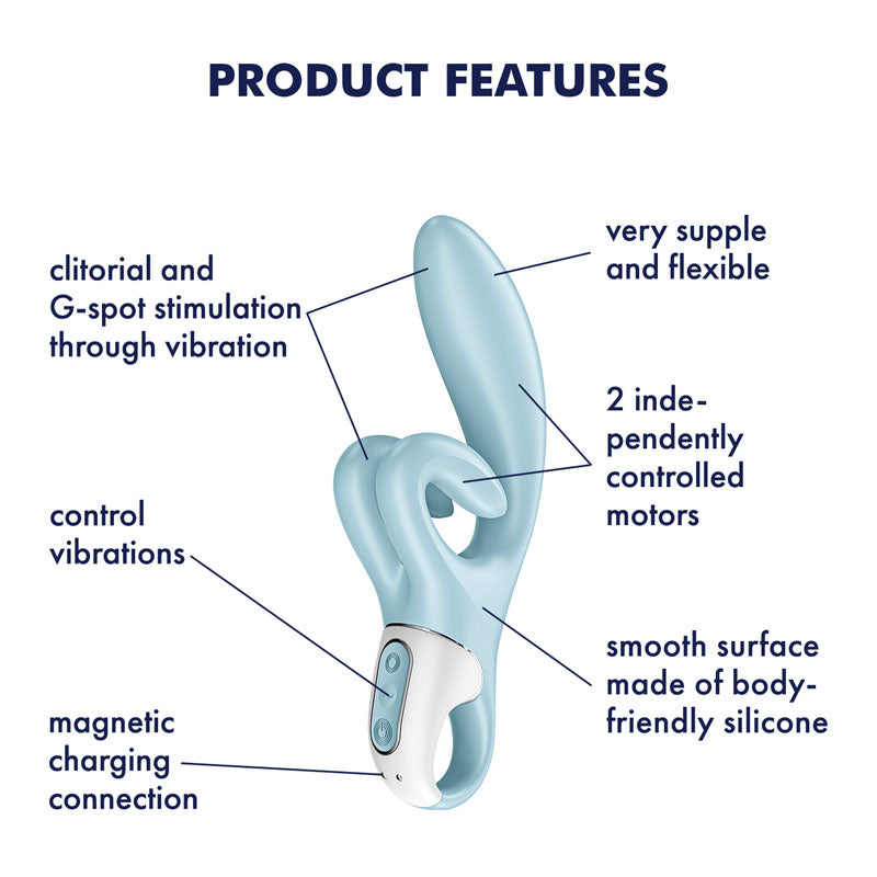 Satisfyer Touch Me – G-Spot and Rabbit Vibrator with 3 Motors (Blue)