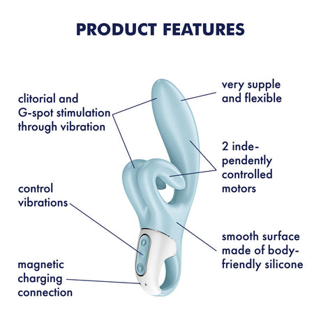 Satisfyer Touch Me – G-Spot and Rabbit Vibrator with 3 Motors (Blue)
