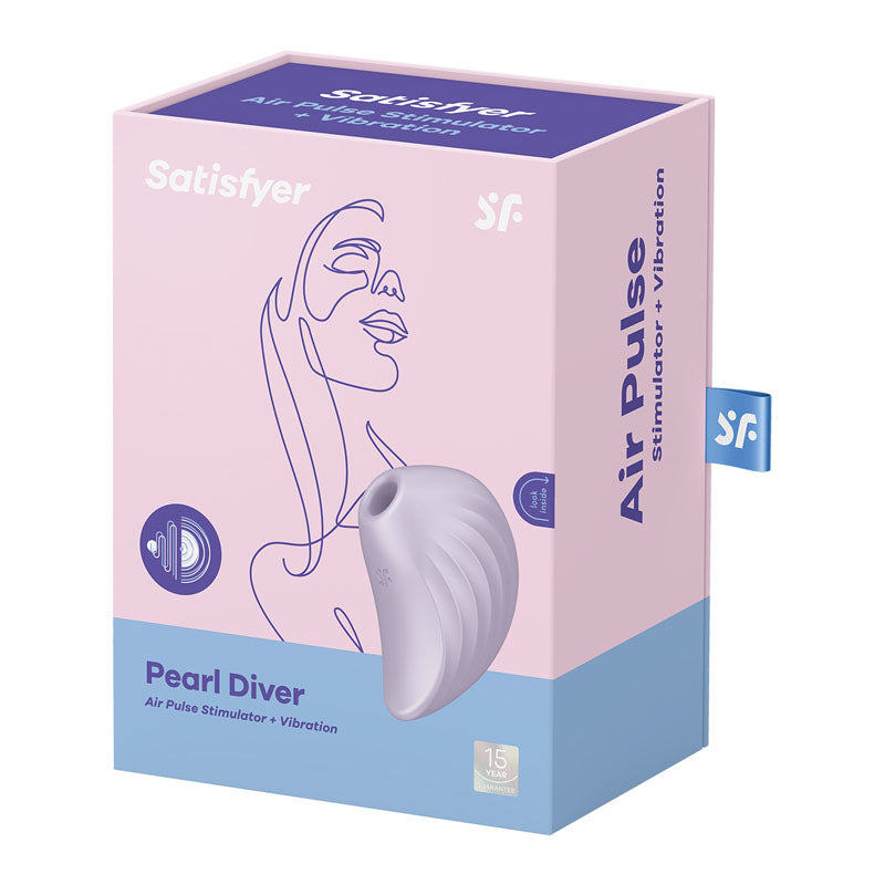 Satisfyer Pearl Diver Violet | Air Pulse + Vibration | 11 Pressure & 12 Vibration Settings | Waterproof