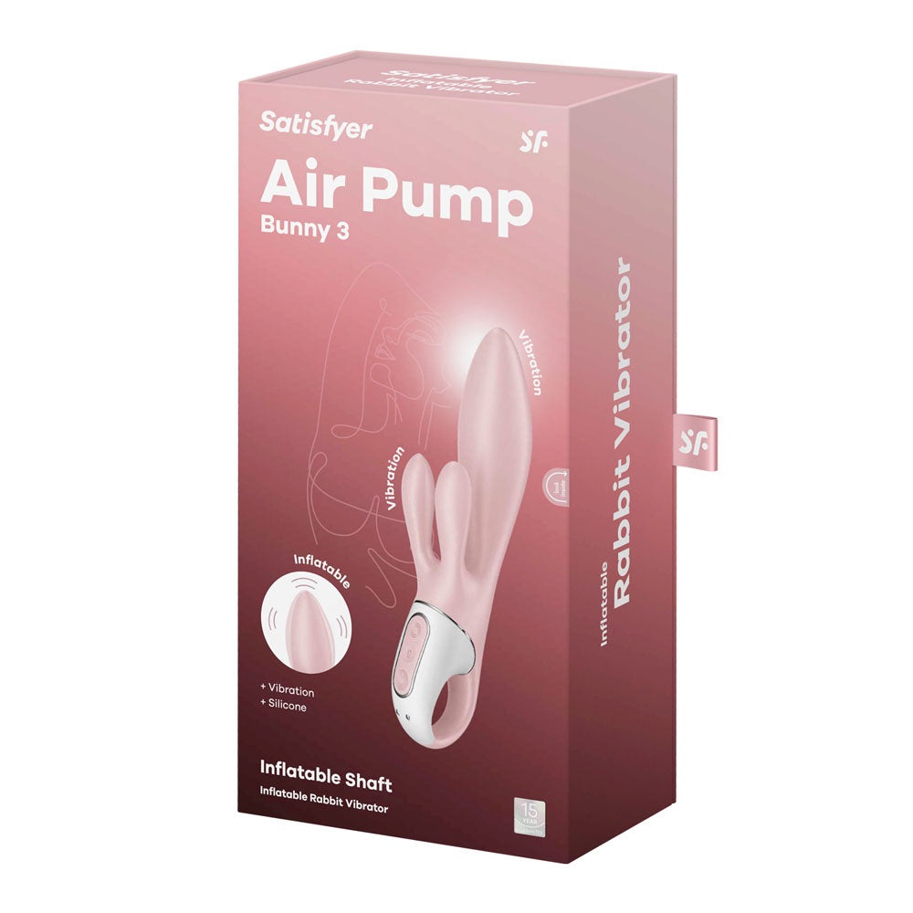Satisfyer Air Pump Booty 3 Pink | Inflatable Tip & 12 Vibration Modes