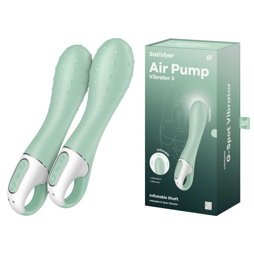 Satisfyer Air Pump Vibrator 3 | Inflatable G-Spot & Dual Motors | Nubbed Design