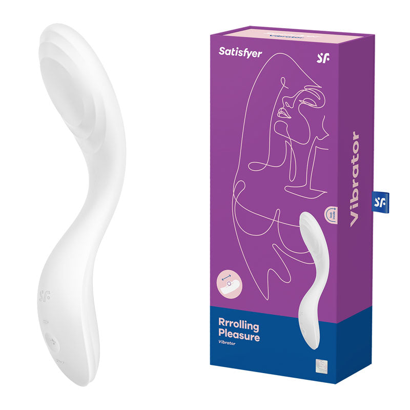 Satisfyer Rrrolling Pleasure – G-Spot Vibrator with Rolling Ball (White)