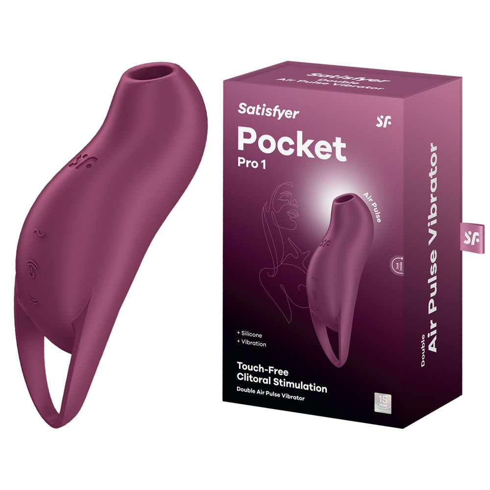 Satisfyer Pocket Pro 1 Red | 11 Intensities & 12 Vibration Settings | Compact & Waterproof