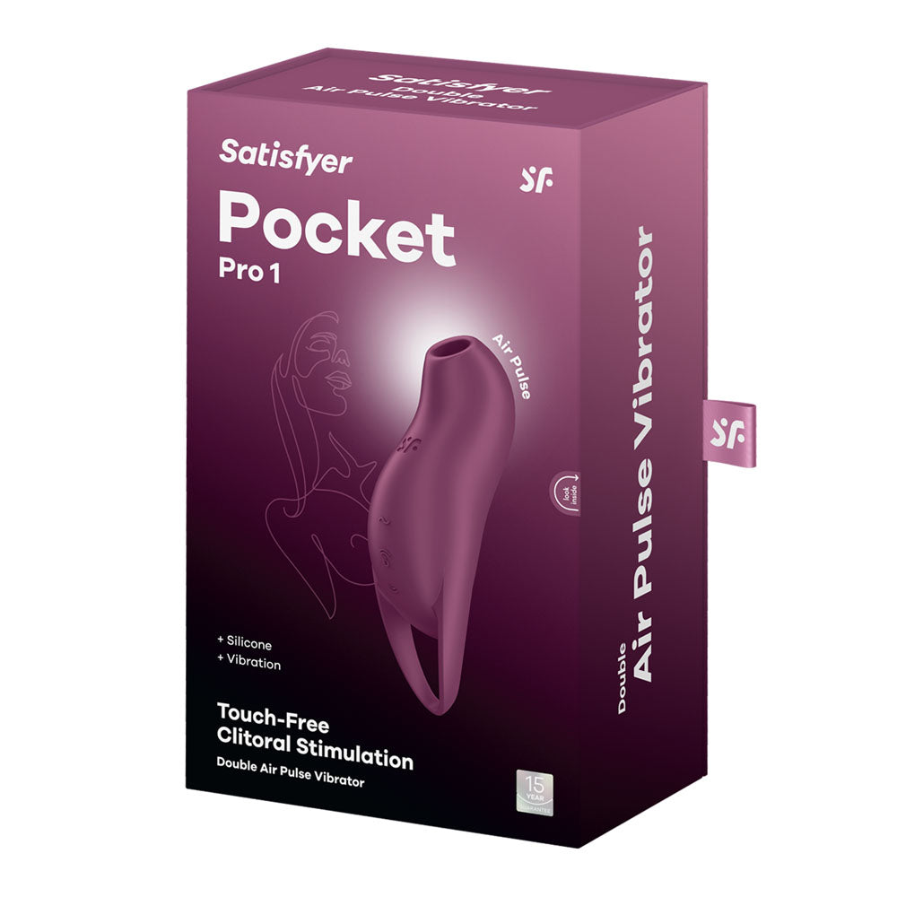 Satisfyer Pocket Pro 1 Red | 11 Intensities & 12 Vibration Settings | Compact & Waterproof