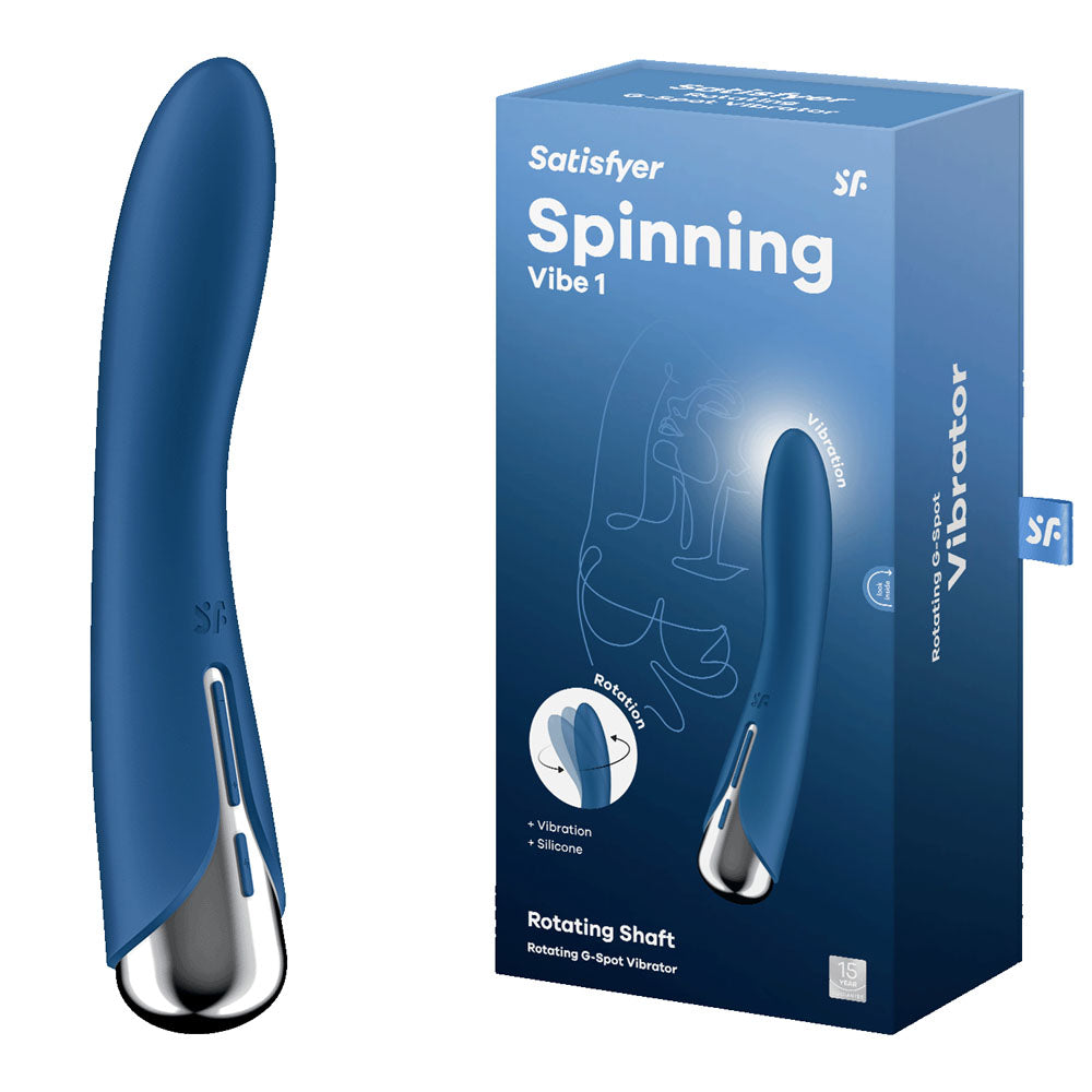Satisfyer Spinning Vibe 1 – Rotating G-Spot Vibrator (Blue)