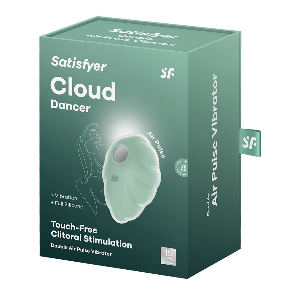 Satisfyer Cloud Dancer Mint | Vibrating Air Pulse Stimulator | 11 Pressures & 12 Programs