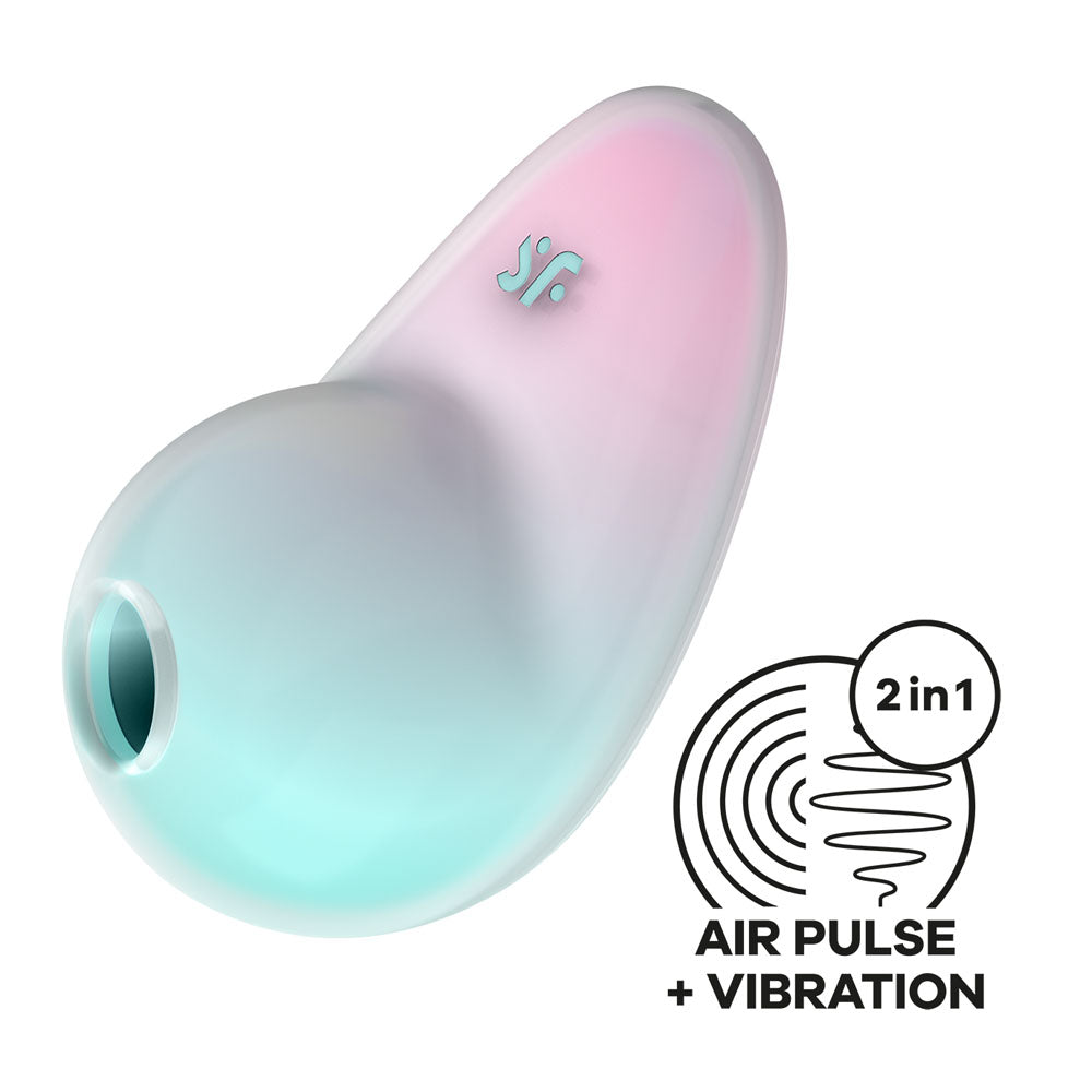 Satisfyer Pixie Dust Mint & Pink | Air Pulse + Vibration | 11 Intensities & 12 Vibrations | Waterproof