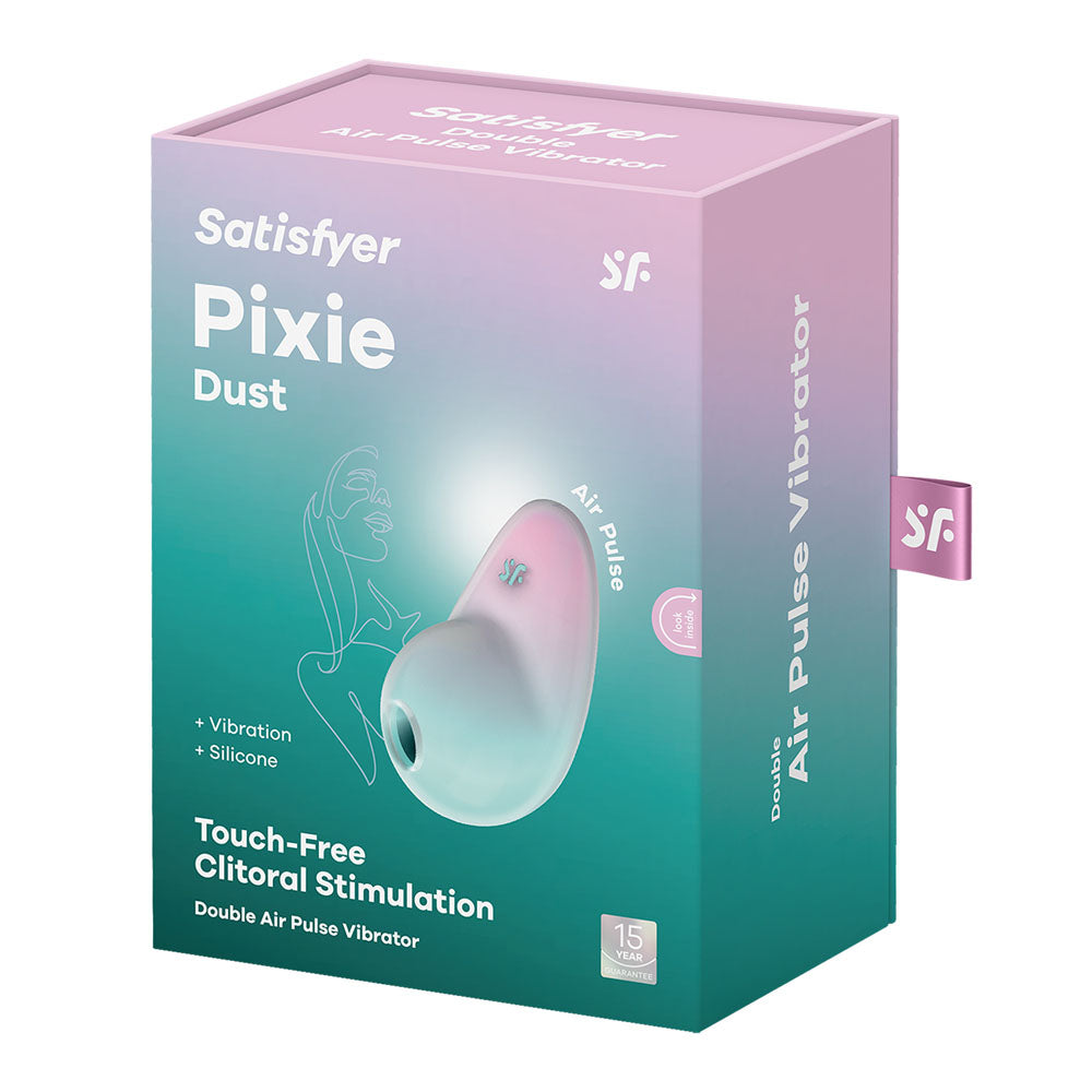 Satisfyer Pixie Dust Mint & Pink | Air Pulse + Vibration | 11 Intensities & 12 Vibrations | Waterproof