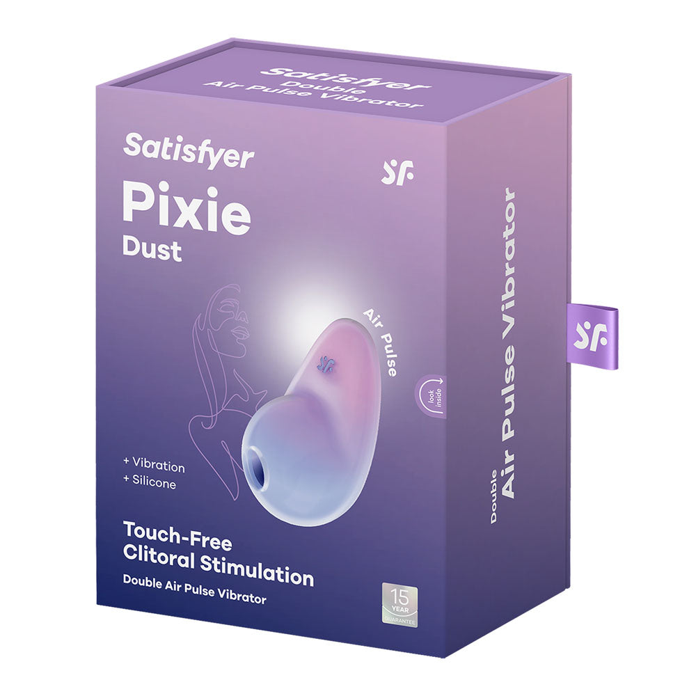 Satisfyer Pixie Dust Violet & Pink | Air Pulse + Vibration | 11 Intensities & 12 Vibrations | Waterproof