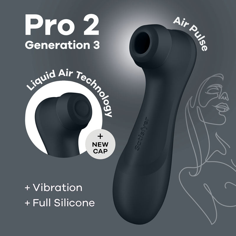 Satisfyer Pro 2 Gen 3 Dark Grey - App Controlled with Air Pulse & Liquid Air Tech