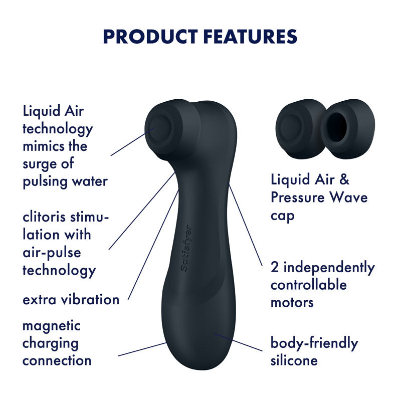 Satisfyer Pro 2 Gen 3 Dark Grey - App Controlled with Air Pulse & Liquid Air Tech