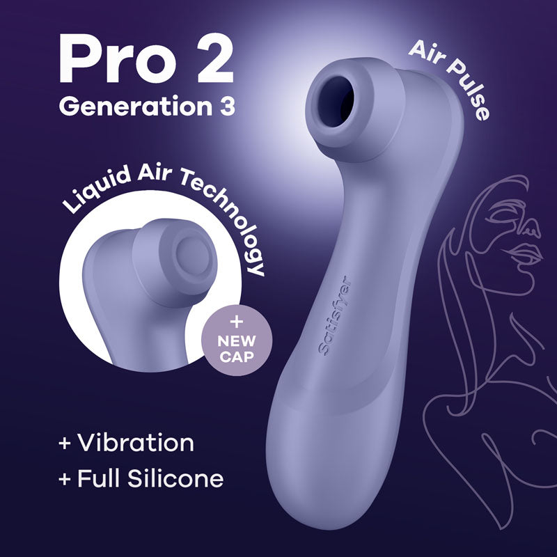 Satisfyer Pro 2 Gen 3 Liliac - App Controlled with Air Pulse & Liquid Air Tech