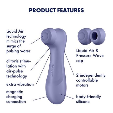 Satisfyer Pro 2 Gen 3 Liliac - App Controlled with Air Pulse & Liquid Air Tech