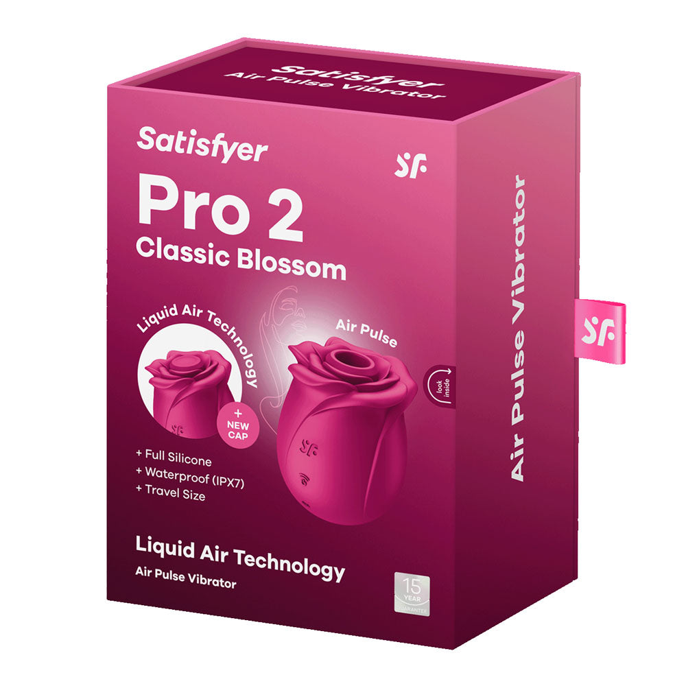 Satisfyer Pro 2 Classic Blossom Rose Vibrator - Air Pulse & Liquid Air Tech