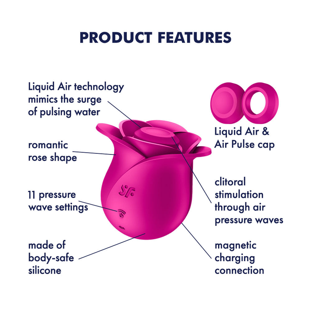 Satisfyer Pro 2 Modern Blossom Rose Vibrator - Air Pulse & Liquid Air Tech