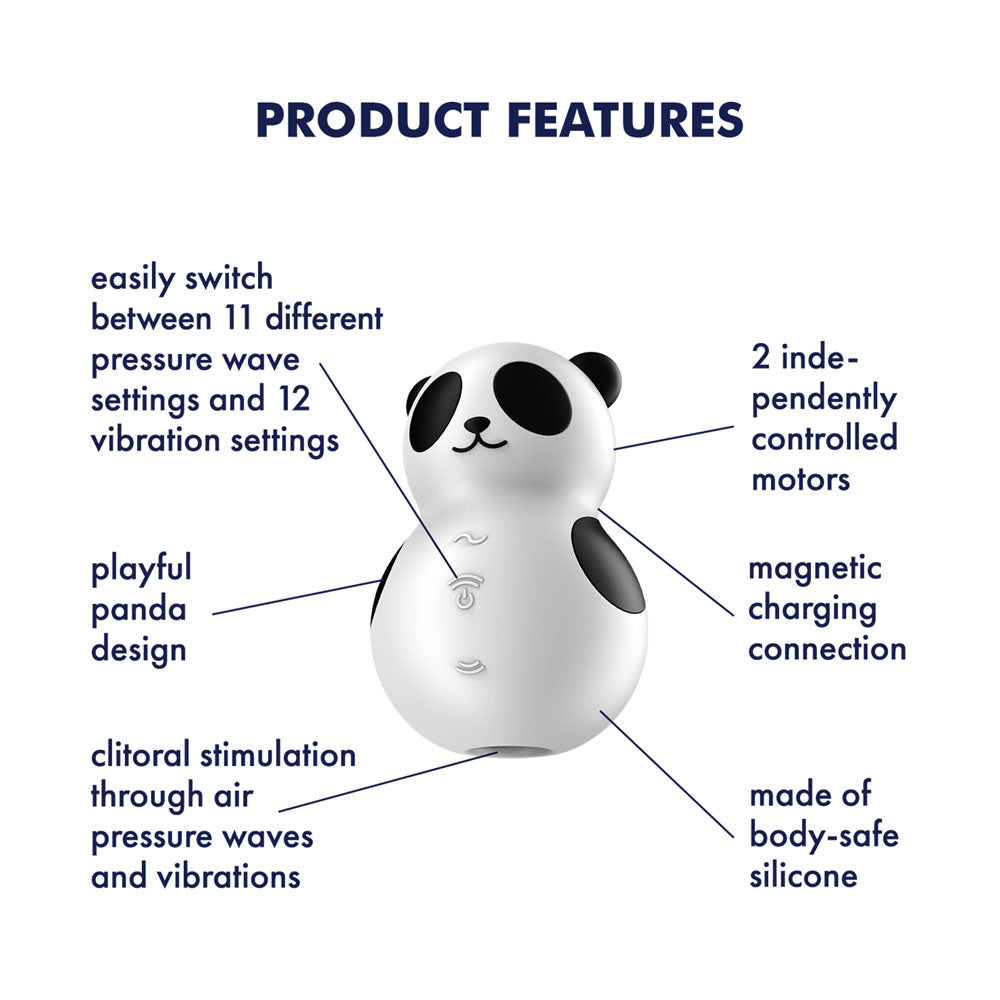 Satisfyer Pocket Panda | 11 Intensities & 12 Vibration Programs | Waterproof & Compact