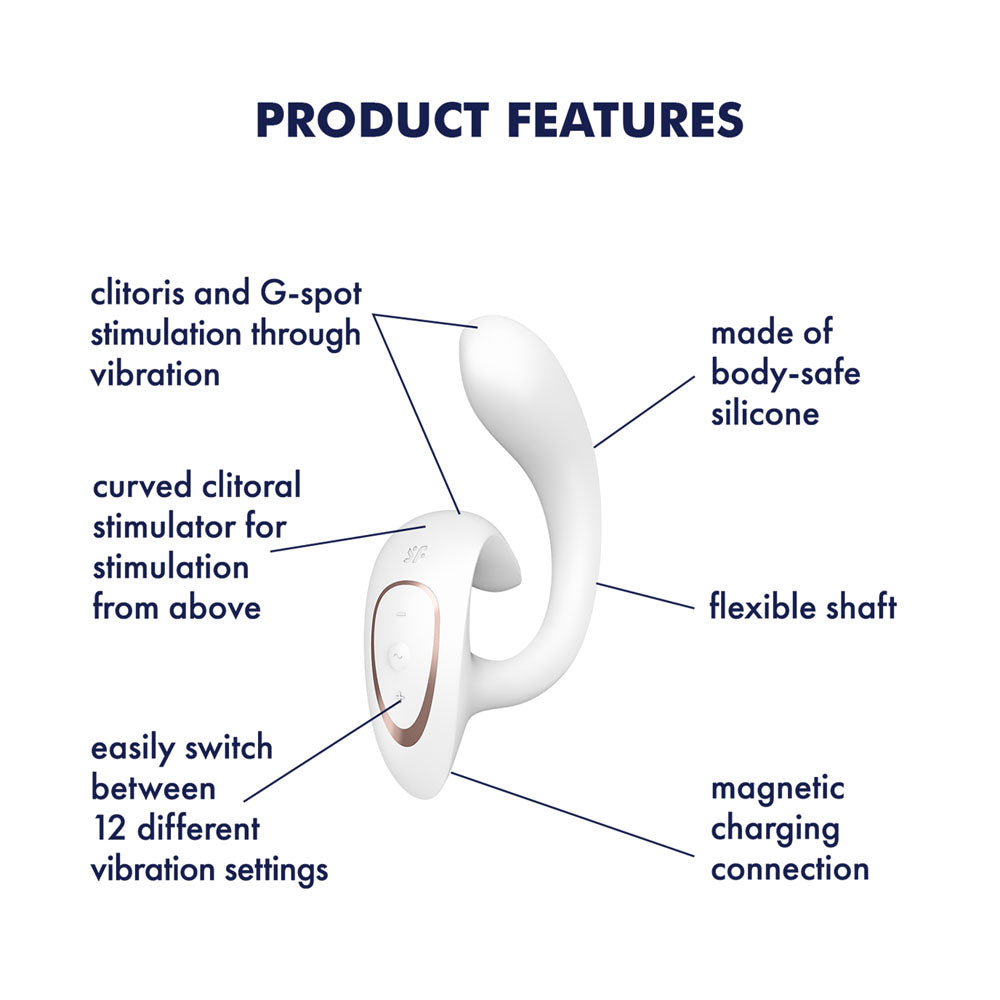 Satisfyer G For Goddess 1 – Flexible G-Spot and Rabbit Vibrator (White)