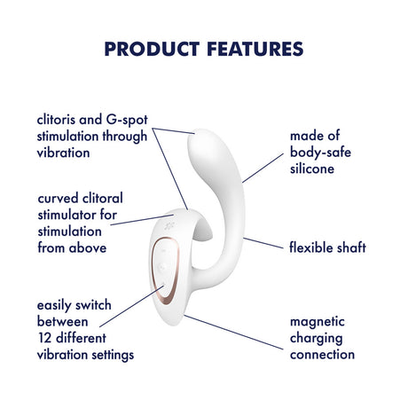 Satisfyer G For Goddess 1 – Flexible G-Spot and Rabbit Vibrator (White)