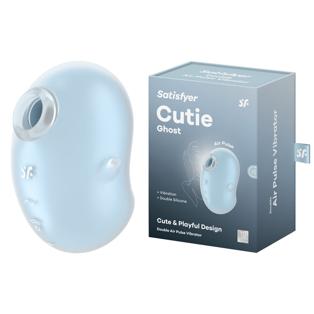 Satisfyer Cutie Ghost Blue | Air Pulse & Vibration | Soft Silicone | Compact & Waterproof