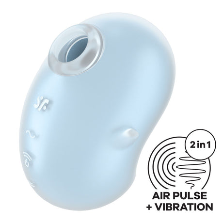Satisfyer Cutie Ghost Blue | Air Pulse & Vibration | Soft Silicone | Compact & Waterproof