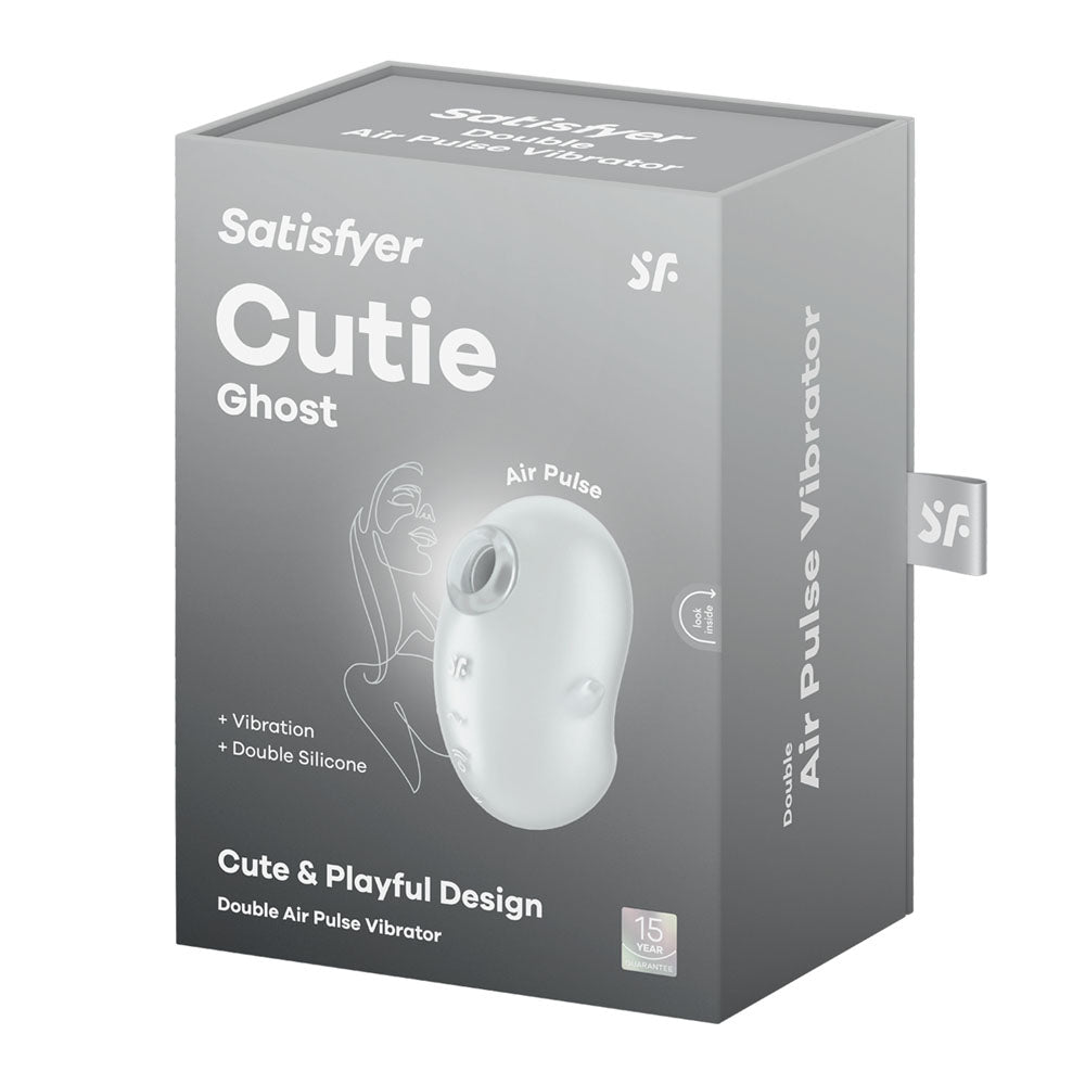 Satisfyer Cutie Ghost White | Air Pulse & Vibration | Soft Silicone | Compact & Waterproof