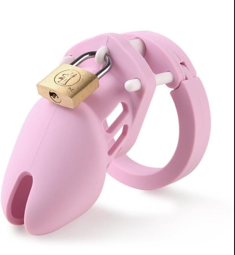 Pleasure Haven Silicone Chastity Cage (Pink)