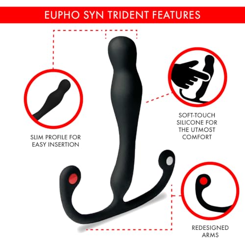 Aneros Eupho Syn Trident Prostate Massager - Angled Head with Trident Arms