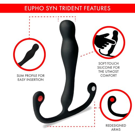 Aneros Eupho Syn Trident Prostate Massager - Angled Head with Trident Arms