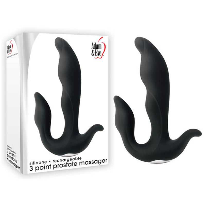 Adam & Eve 3-Point Prostate Massager - Rechargeable & Waterproof