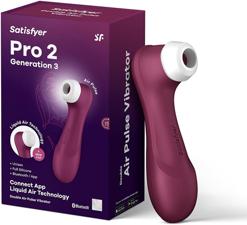 Satisfyer Pro 2 Gen 3 Wine Red - App Controlled with Air Pulse & Liquid Air Tech