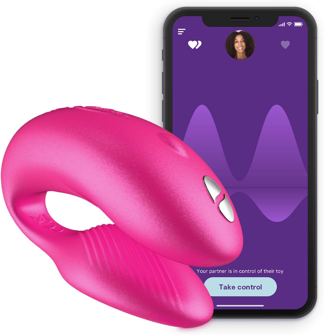 Chorus by We-Vibe - Adjustable Couples Vibrator - App Controlled & Waterproof (Pink)