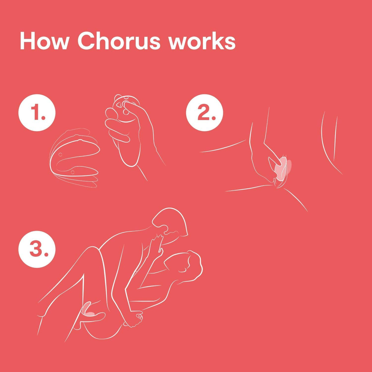 Chorus by We-Vibe - Adjustable Couples Vibrator - App Controlled & Waterproof (Orange)