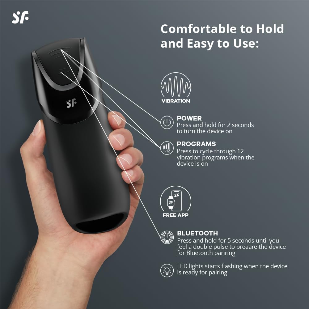 Satisfyer Men Vibration PLUS – App-Controlled Male Masturbator