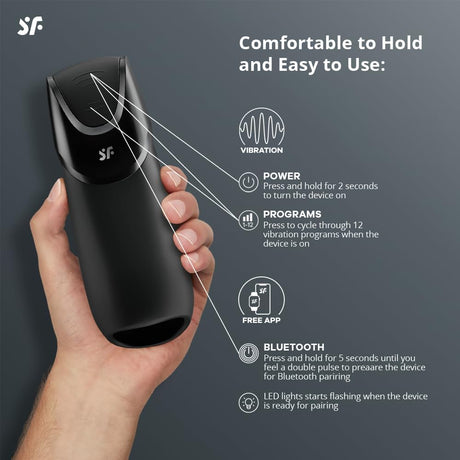 Satisfyer Men Vibration PLUS – App-Controlled Male Masturbator