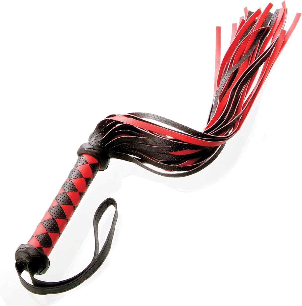 Adam & Eve Scarlet Couture Diamond Flogger - Secure Wrist Loop