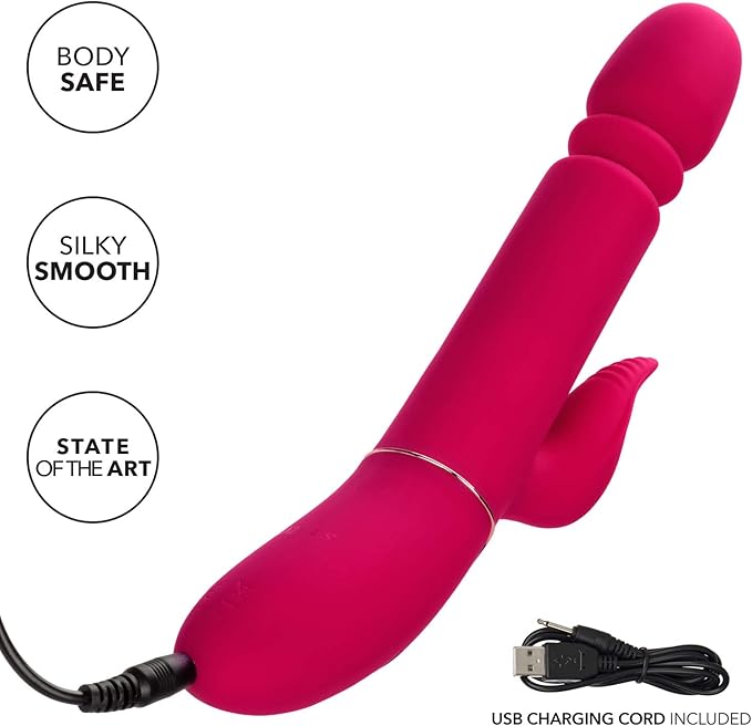 CalExotics Shameless Slim Charmer – Powerful Thrusting & Vibrating Massager