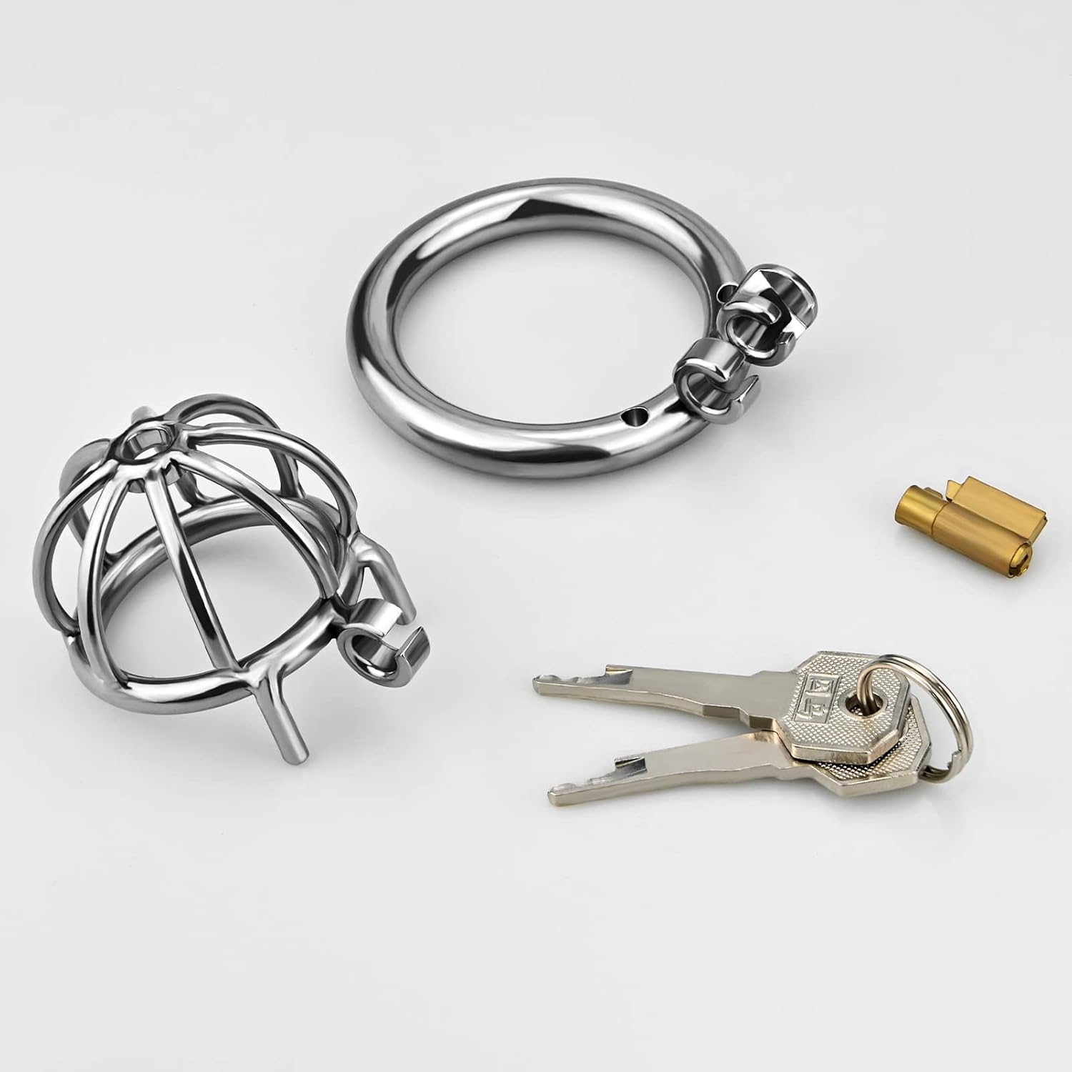 Pleasure Haven Snug Metal Chastity Cage - 3 Ring Sizes